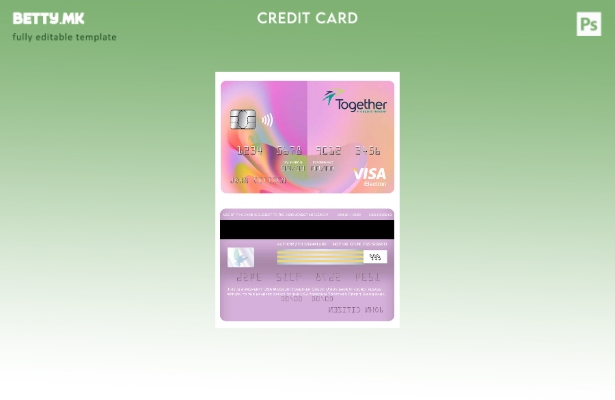 модерен стил на САД Мисури заедно Шаблон за банкарска виза електронска картичка 